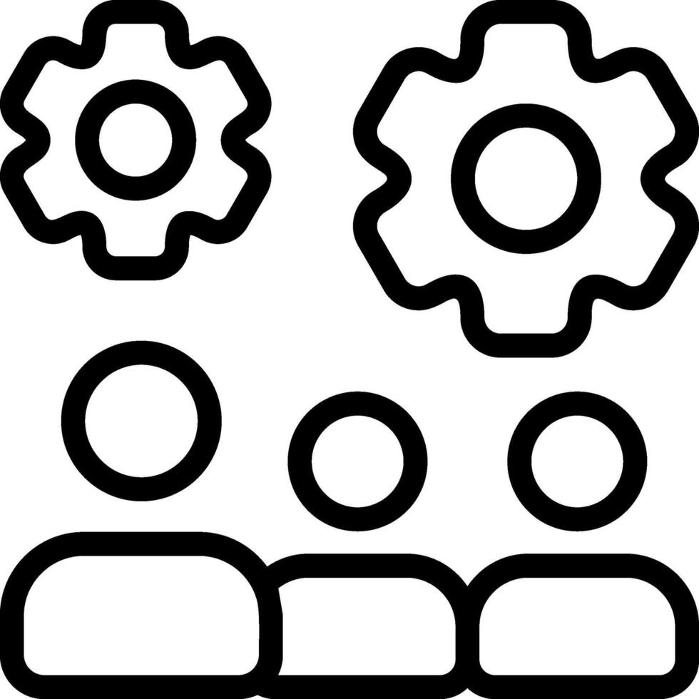 Leadership Development Outline Style Icon vector