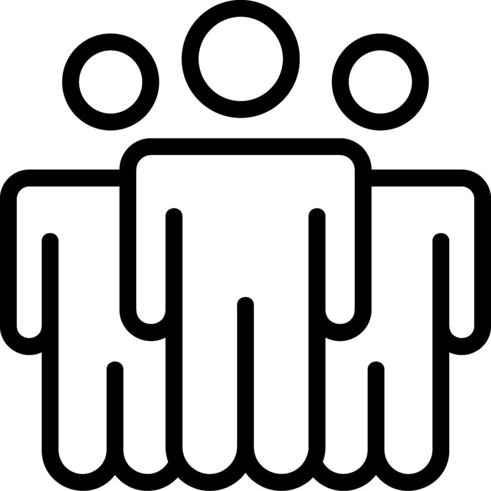 Diversity and Inclusion Outline Style Icon vector