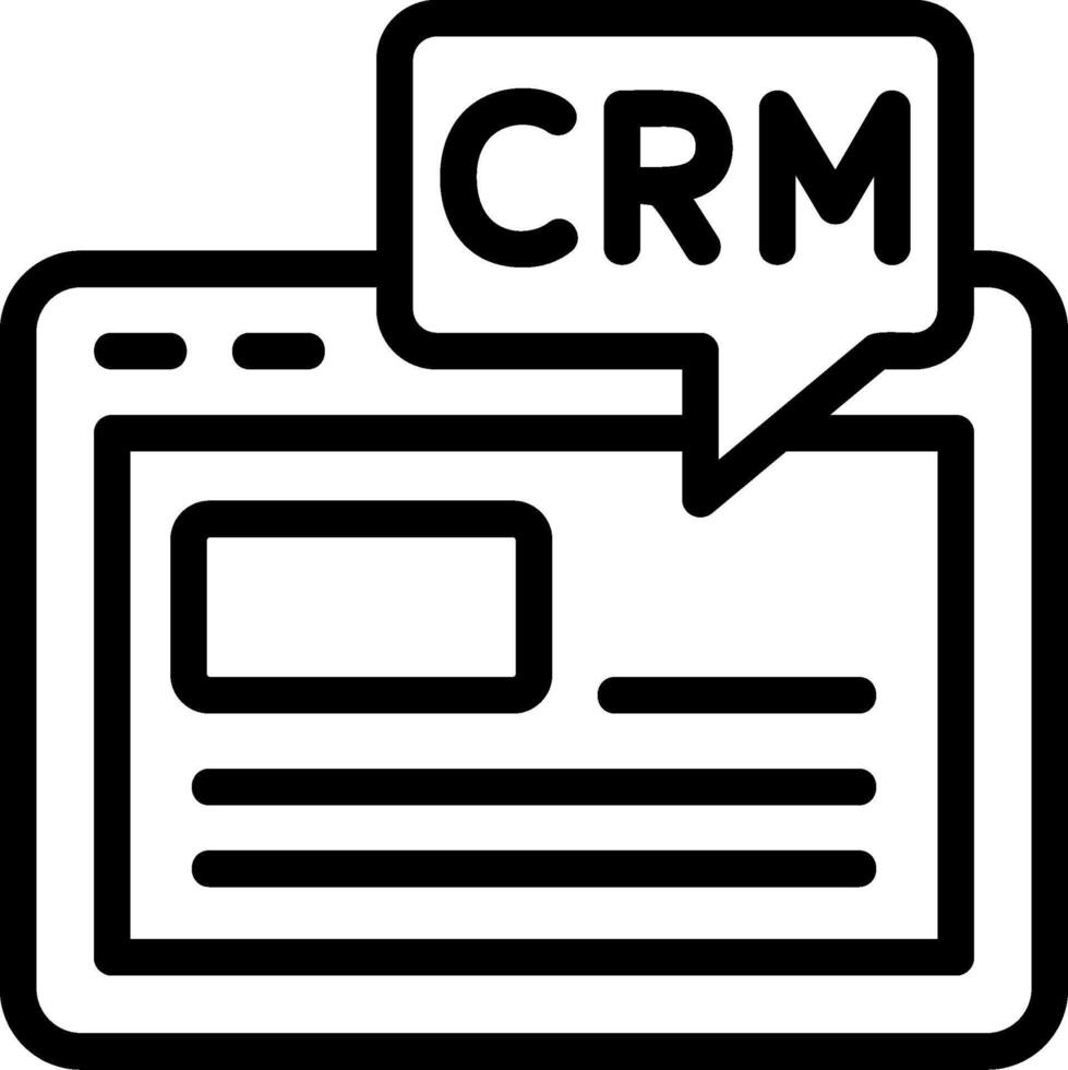 CRM Outline Style Icon vector