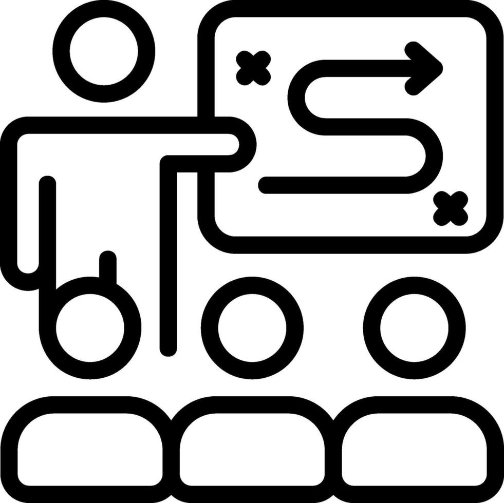 Strategic Planning Outline Style Icon vector