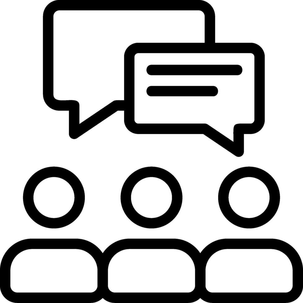 Workplace Collaboration Outline Style Icon vector