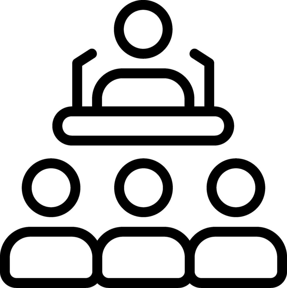 Public Speaking Outline Style Icon vector