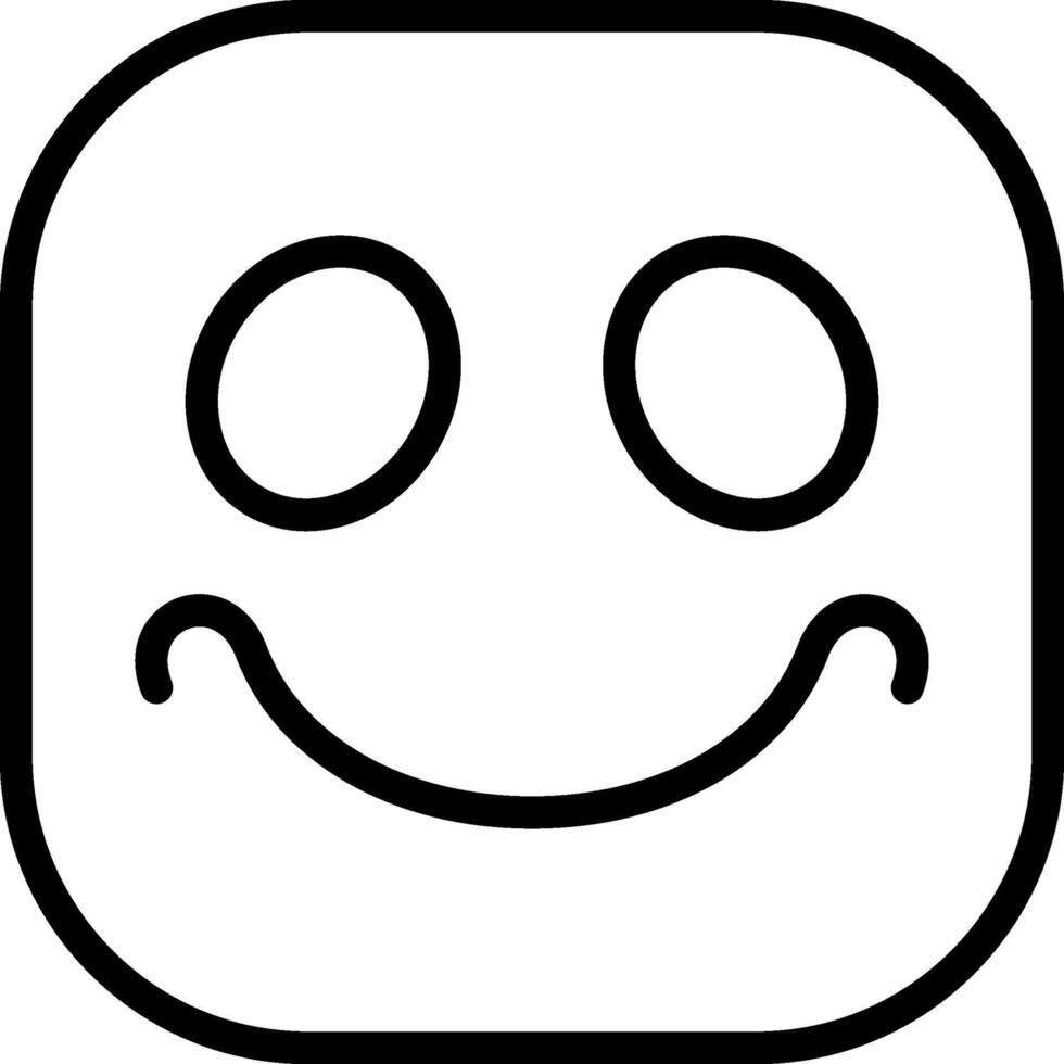 Smiling Face Smiling Black Icon vector