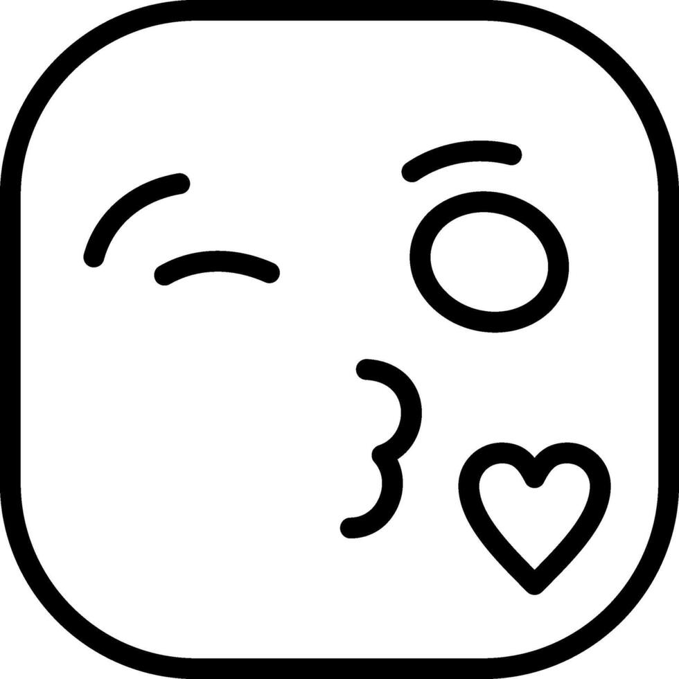 Face Blowing a Kiss Black Icon vector
