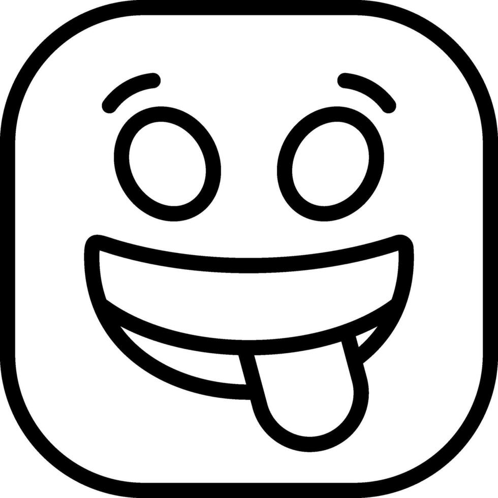 Face Savoring Food Black Icon vector
