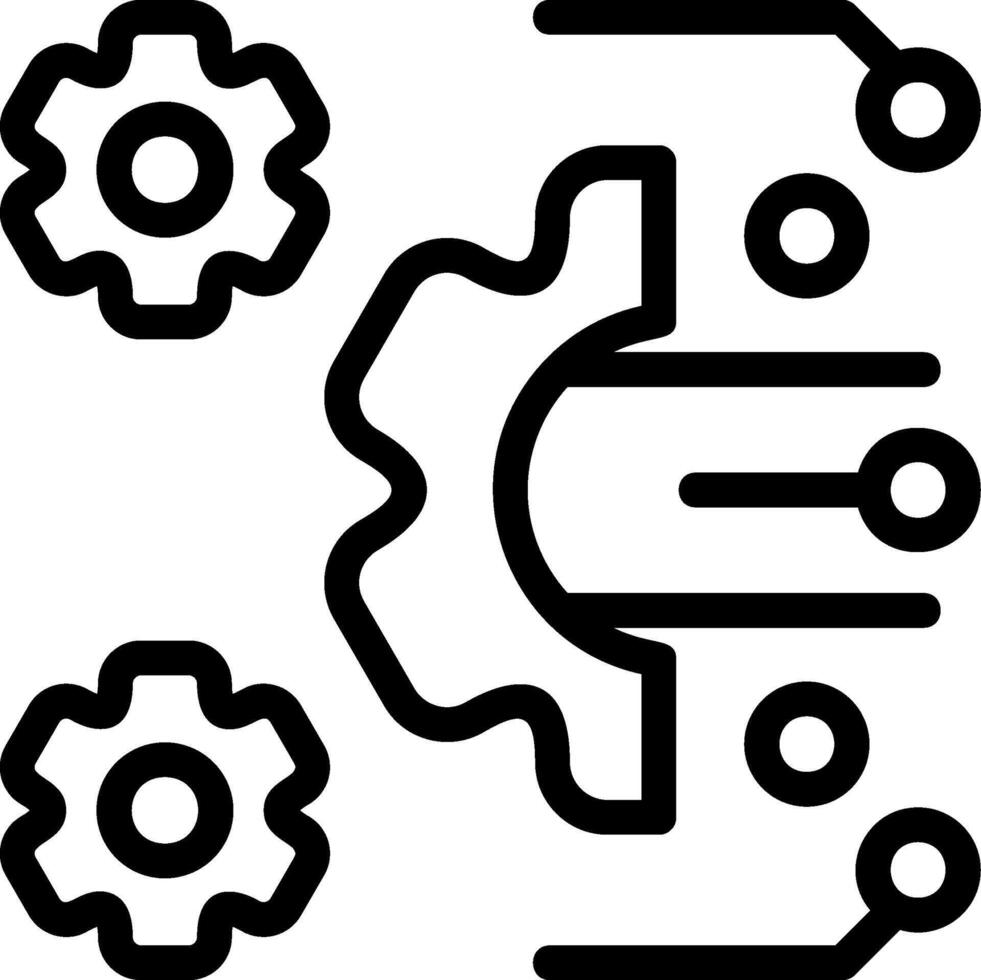 Digital Transformation Black Icon vector