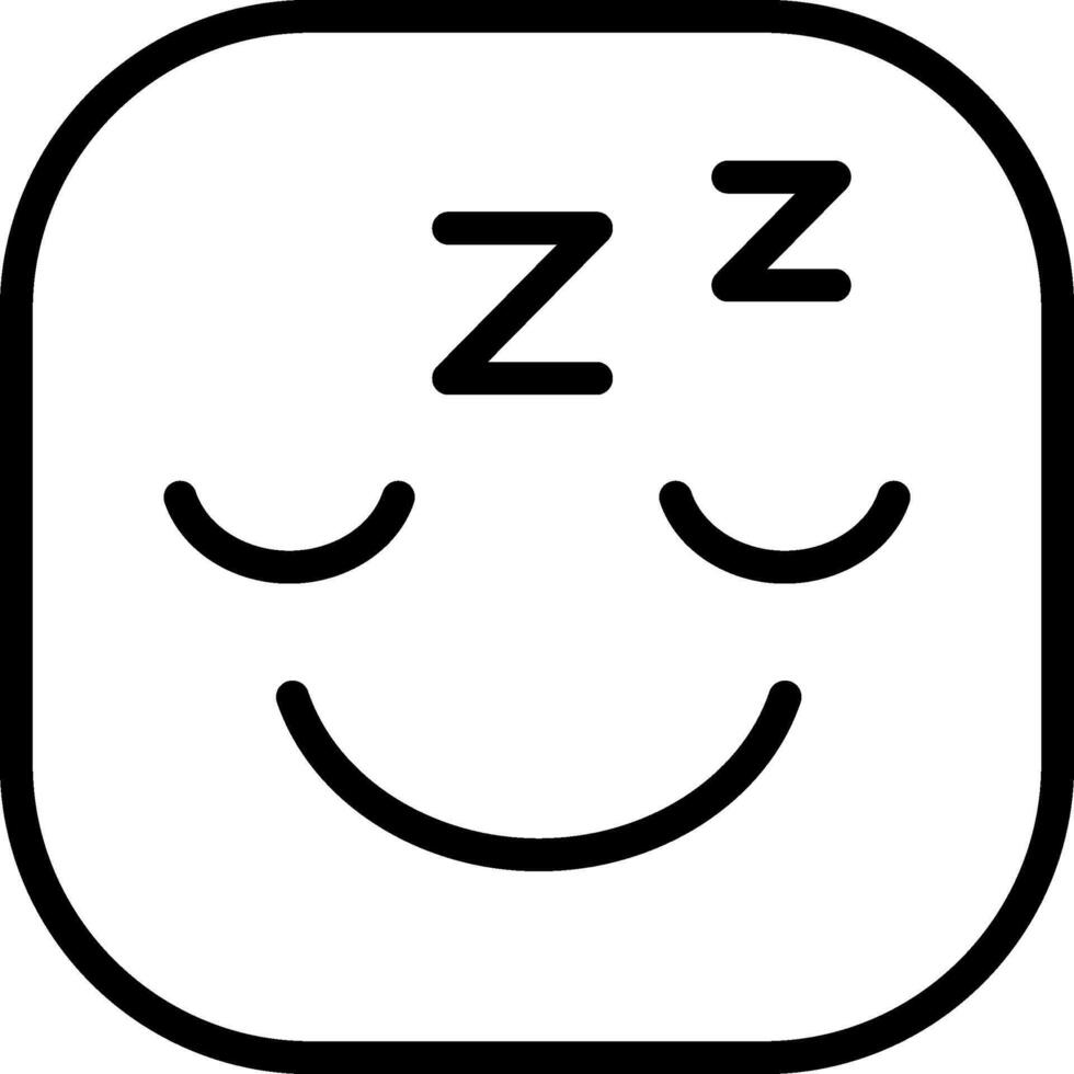 Sleeping Face Black Icon vector