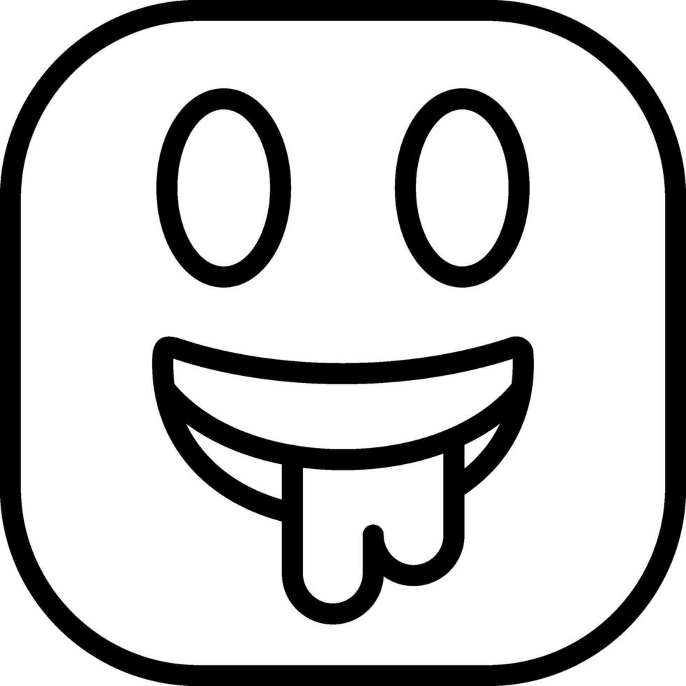 Drooling Face Black Icon vector