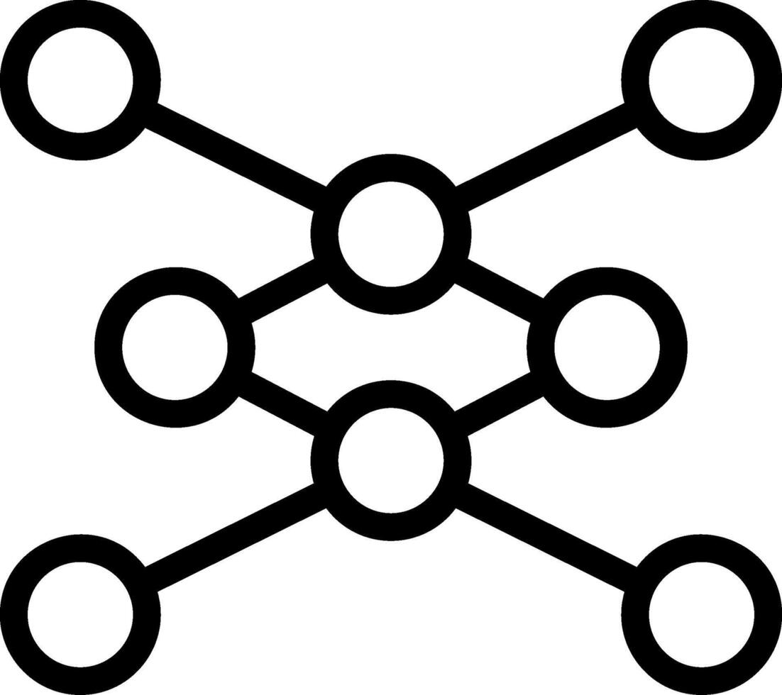 Neural Network Black Icon vector