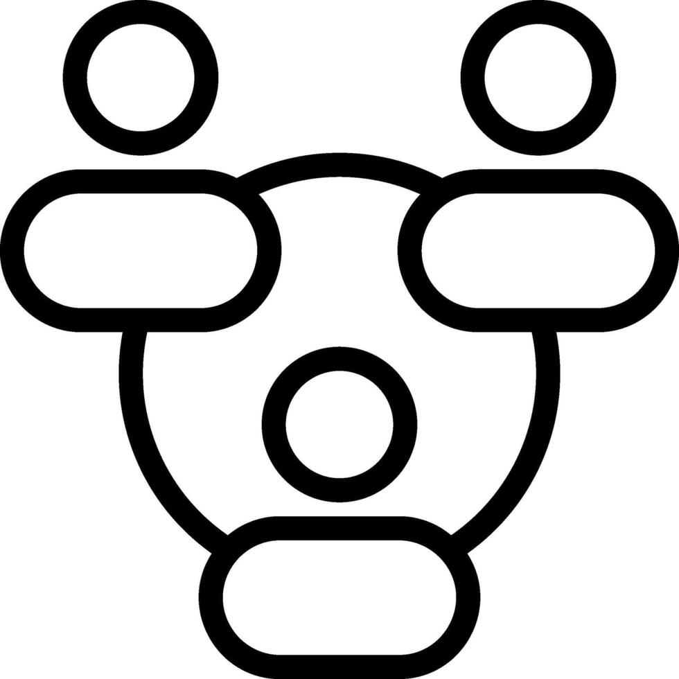 Cooperation Outline Style Icon vector