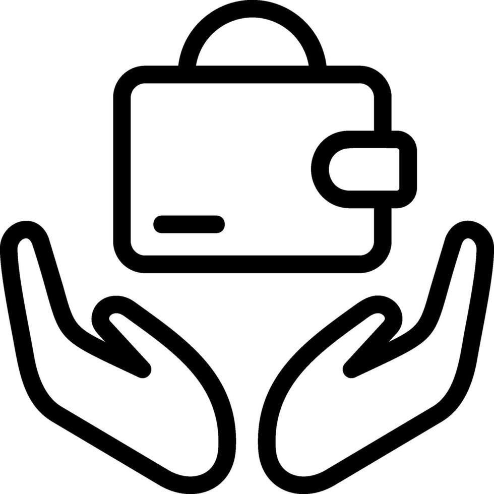 Support Fund Outline Style Icon vector