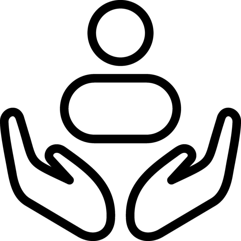 Charity Help Outline Style Icon vector
