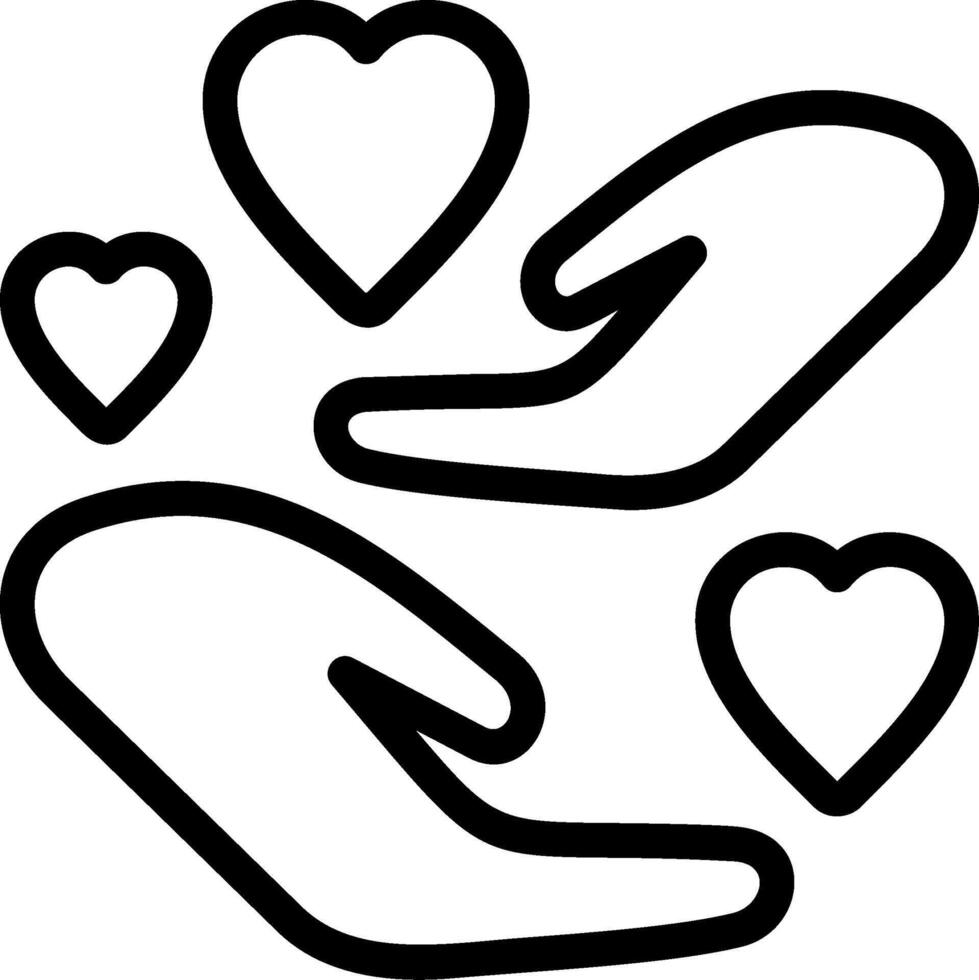 Make a Difference Outline Style Icon vector