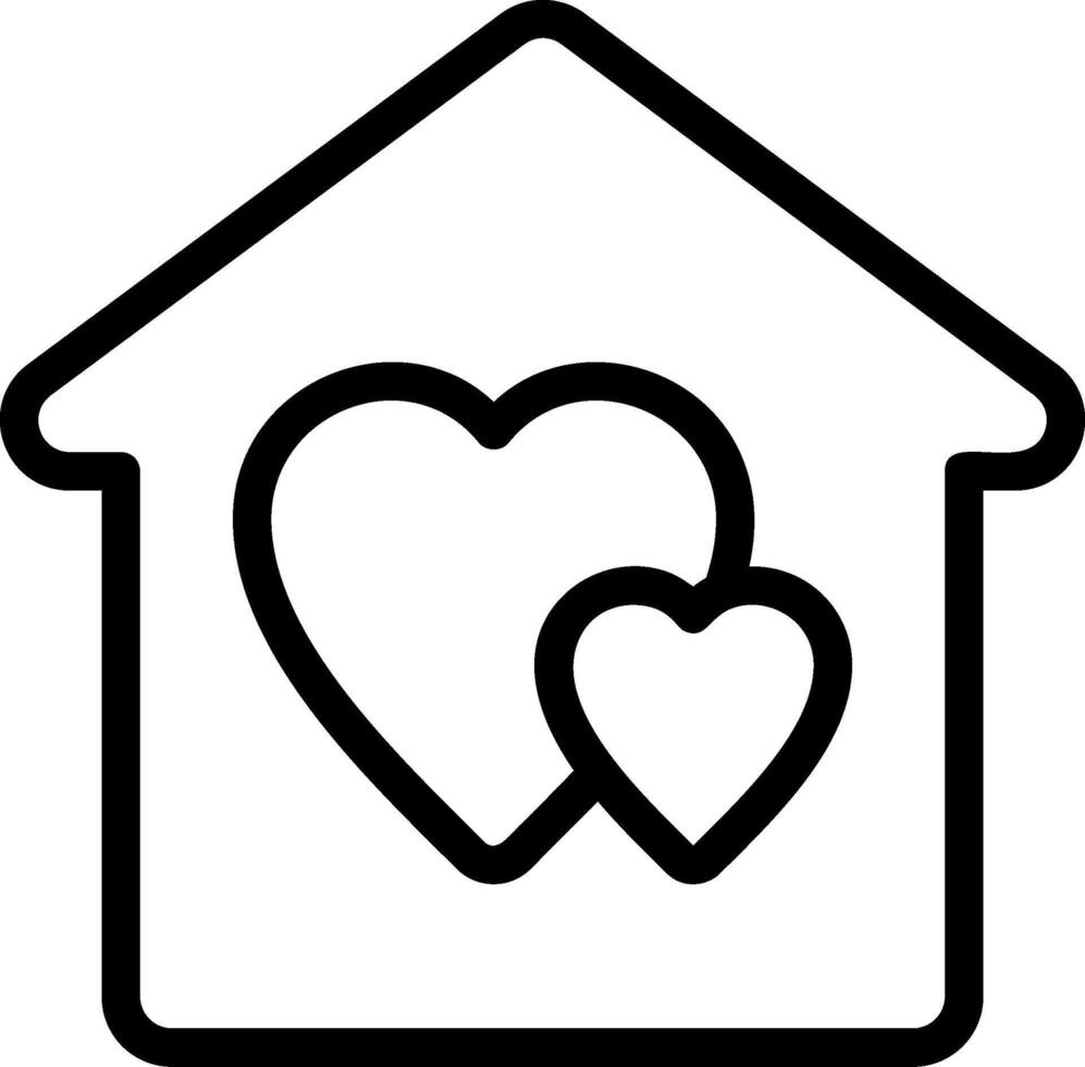 Sheltering Outline Style Icon vector