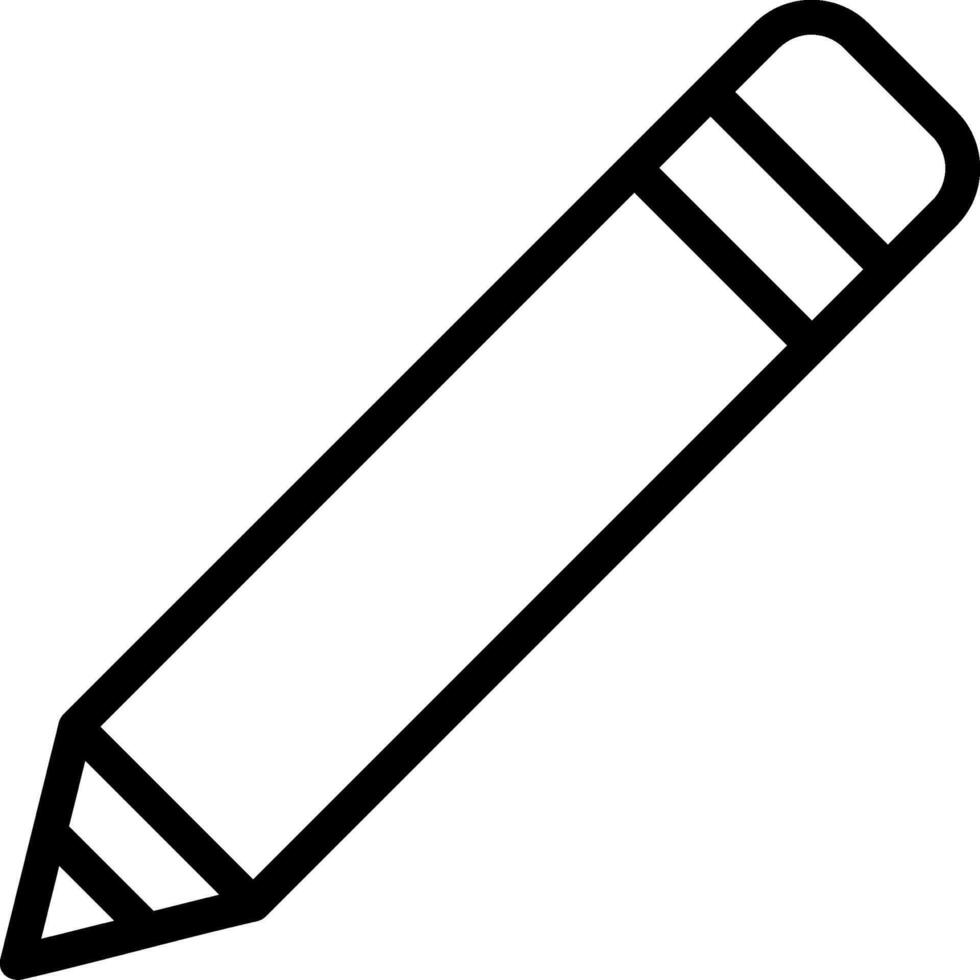 Pencil Black Outline Icon vector