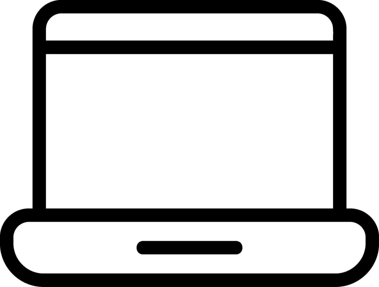Laptop Black Outline Icon vector