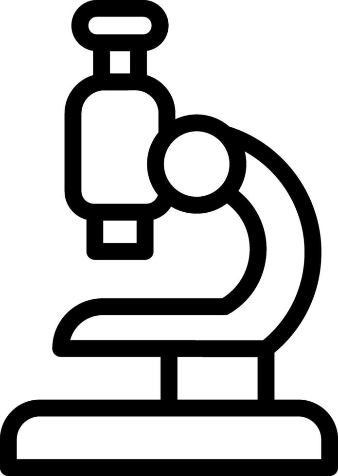 Microscope Black Outline Icon vector