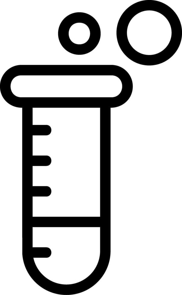 Test Tube Black Outline Icon vector