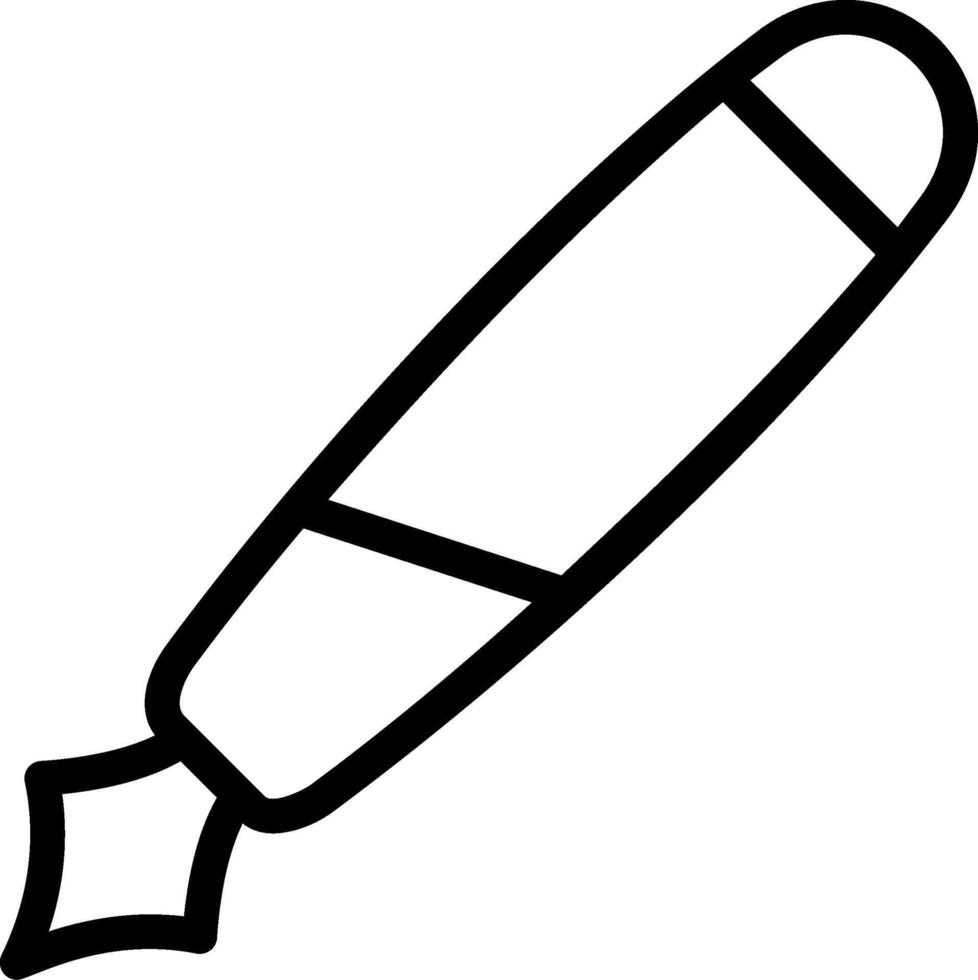 Pen Black Outline Icon vector