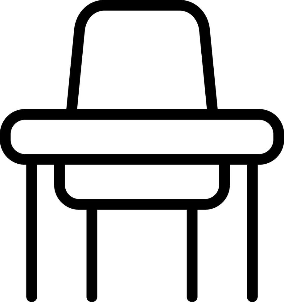 Student Desk Outline Style Icon vector
