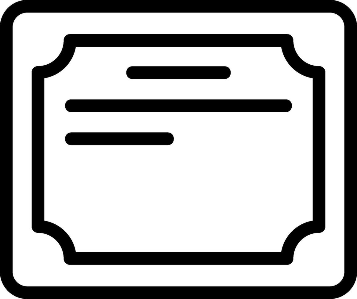 Diploma Black Outline Icon vector
