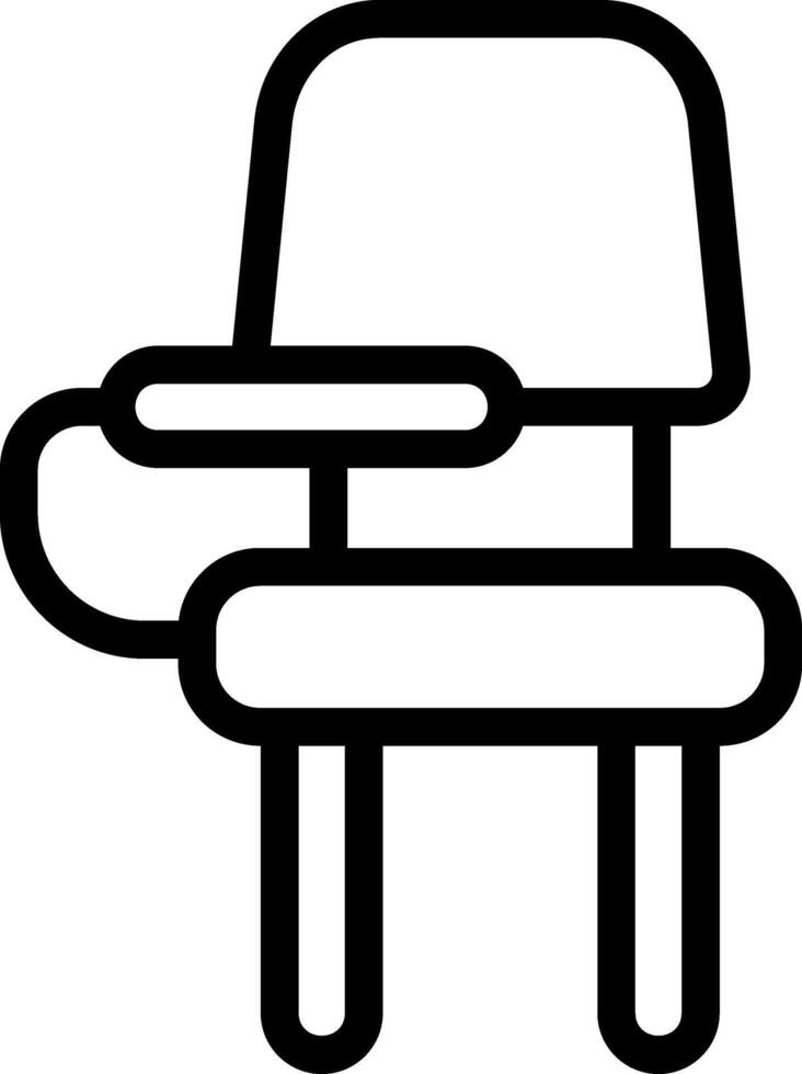Classroom Chair Outline Style Icon vector