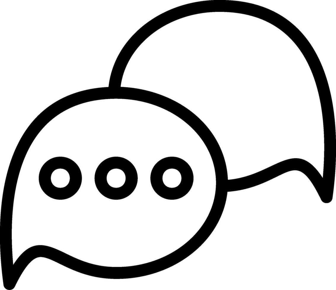 Speech Bubble Black Outline Icon vector