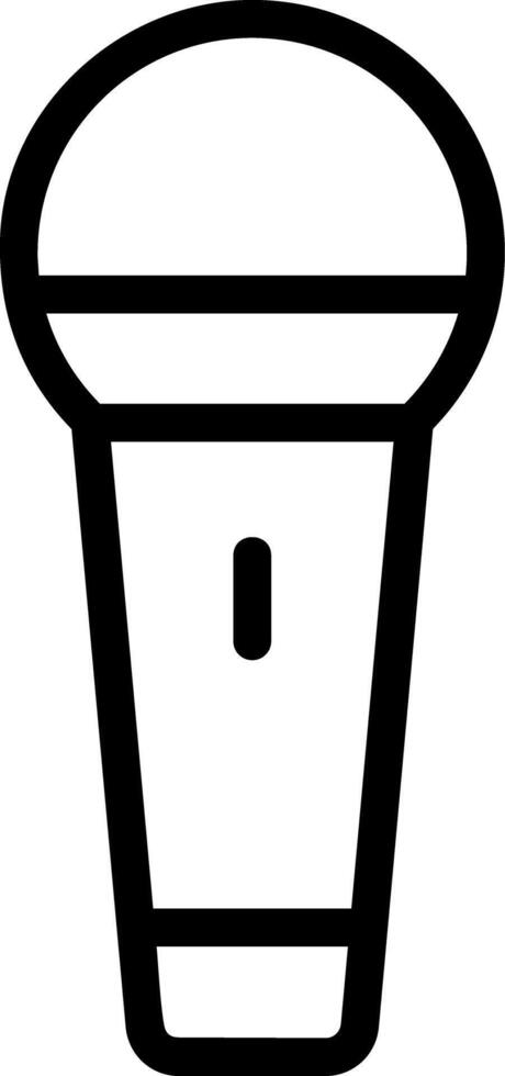 Mic Outline Style Icon vector