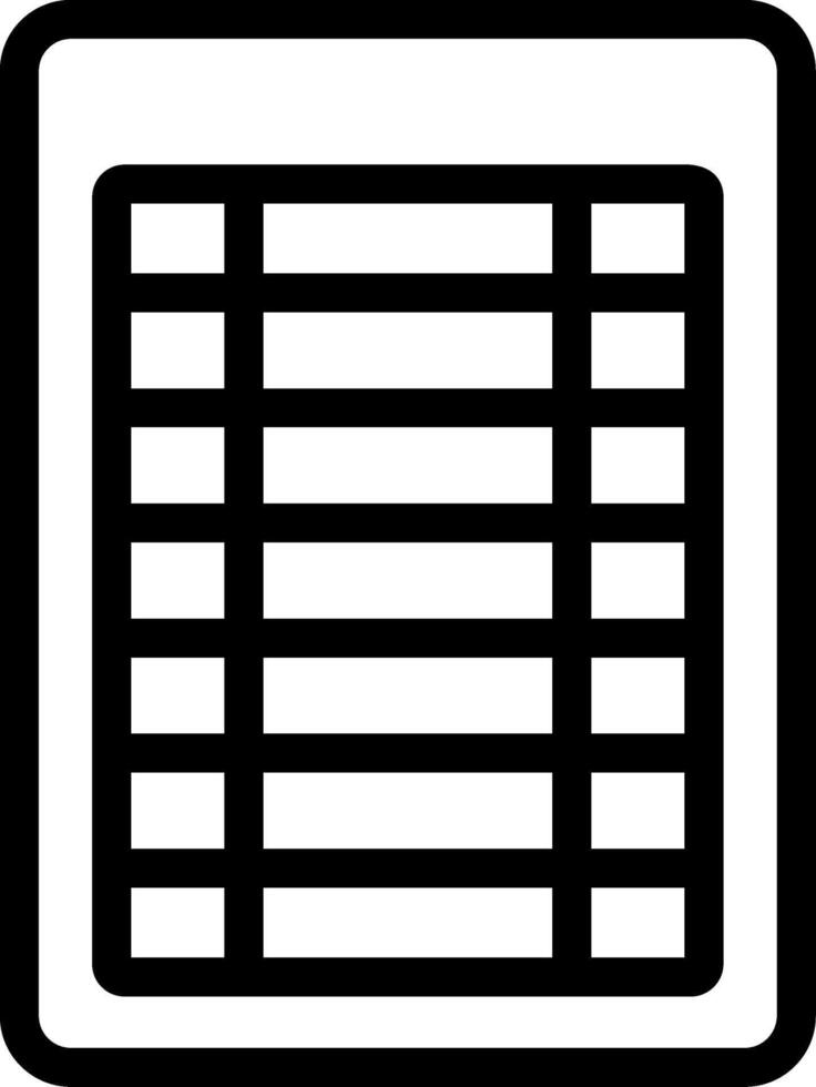 Reading log Black Outline Icon vector