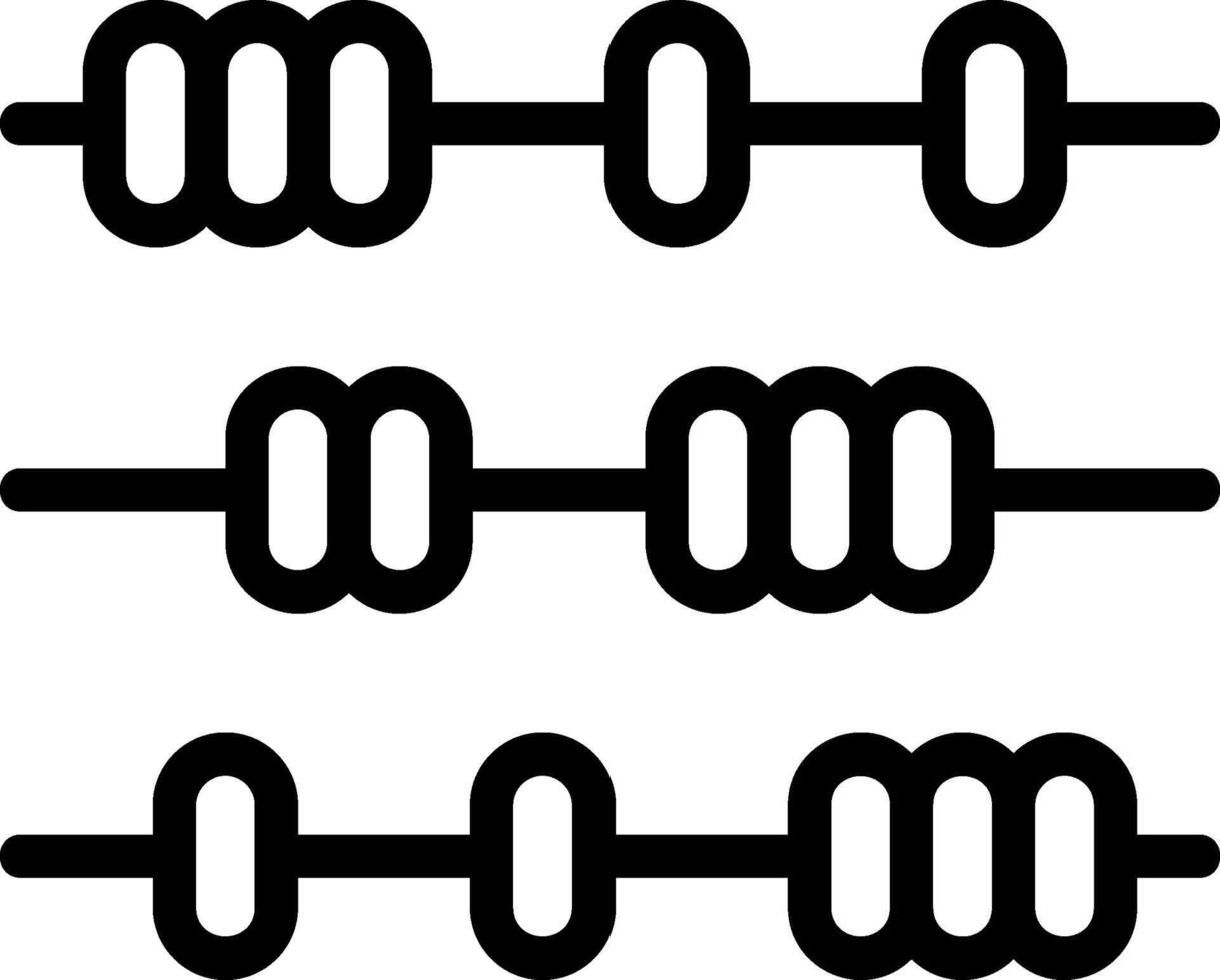 Abacus Outline Style Icon vector