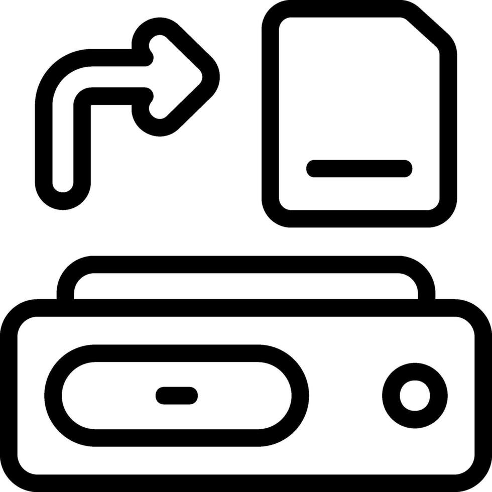Data Transfer Black Outline Icon vector