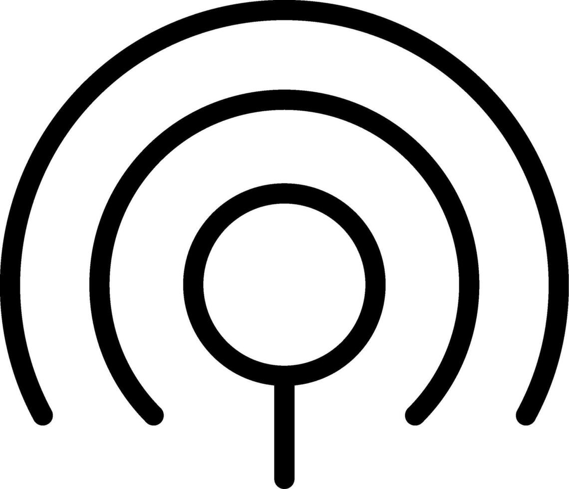 Telecom Black Outline Icon vector