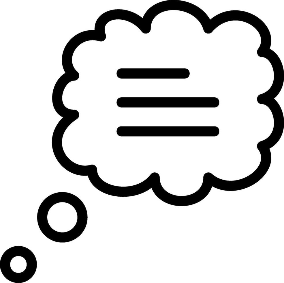 Chat Black Outline Icon vector