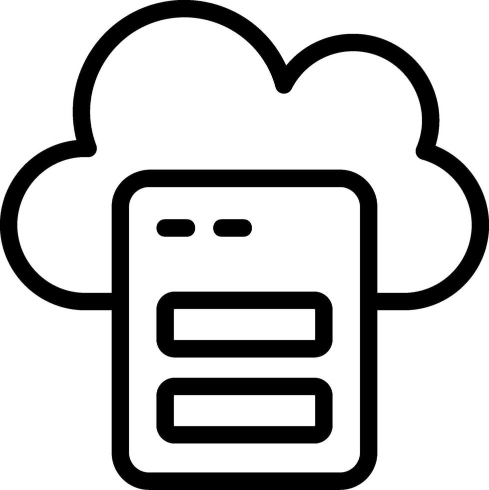 Data Center Black Outline Icon vector