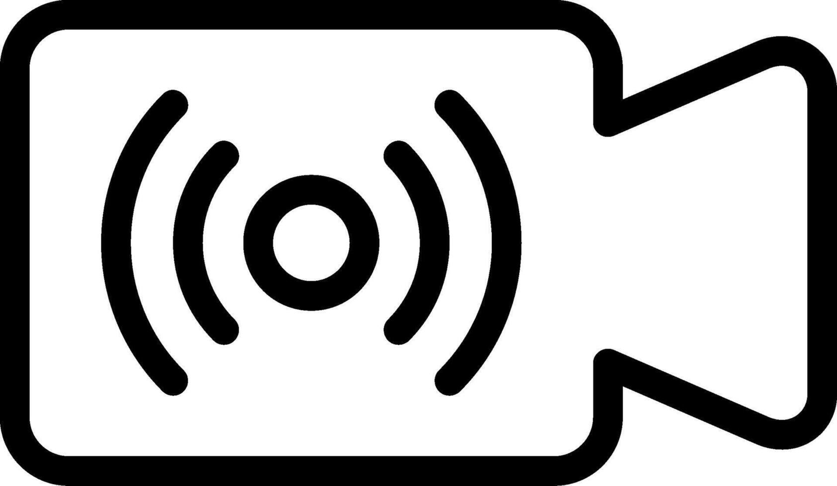 Streaming Black Outline Icon vector