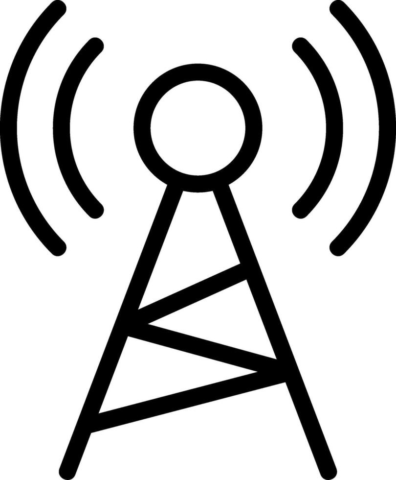 Transmission Black Outline Icon vector