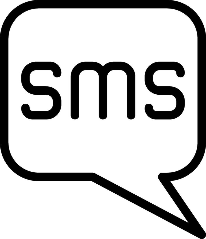 SMS Outline Eps Icon vector