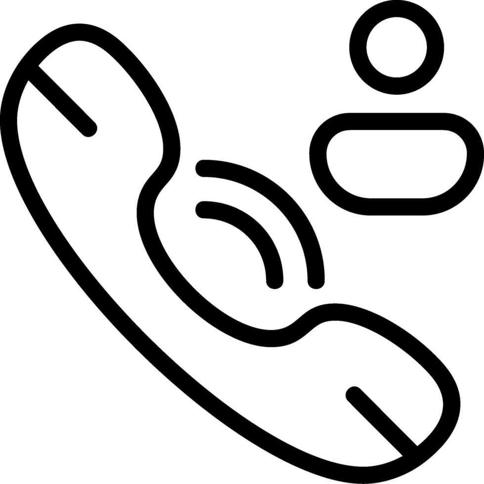 Contact Black Outline Icon vector