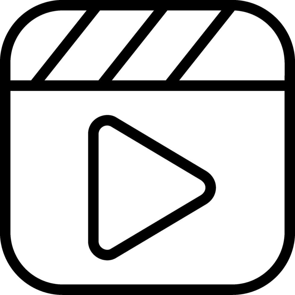 Play Outline Icon vector