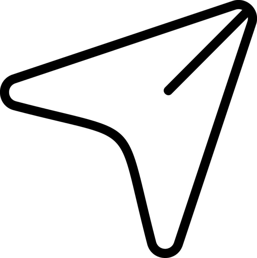 Direct Message Black Outline Icon vector