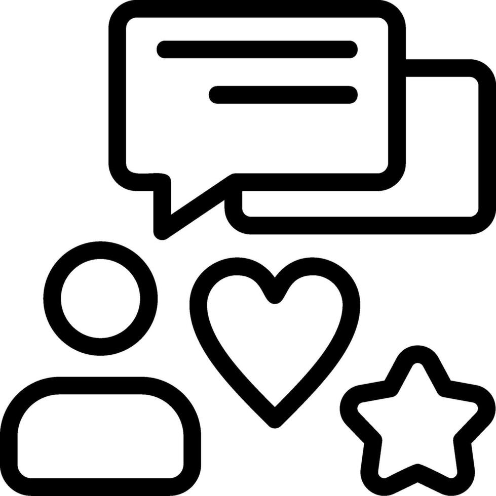 Social Media Black Outline Icon vector