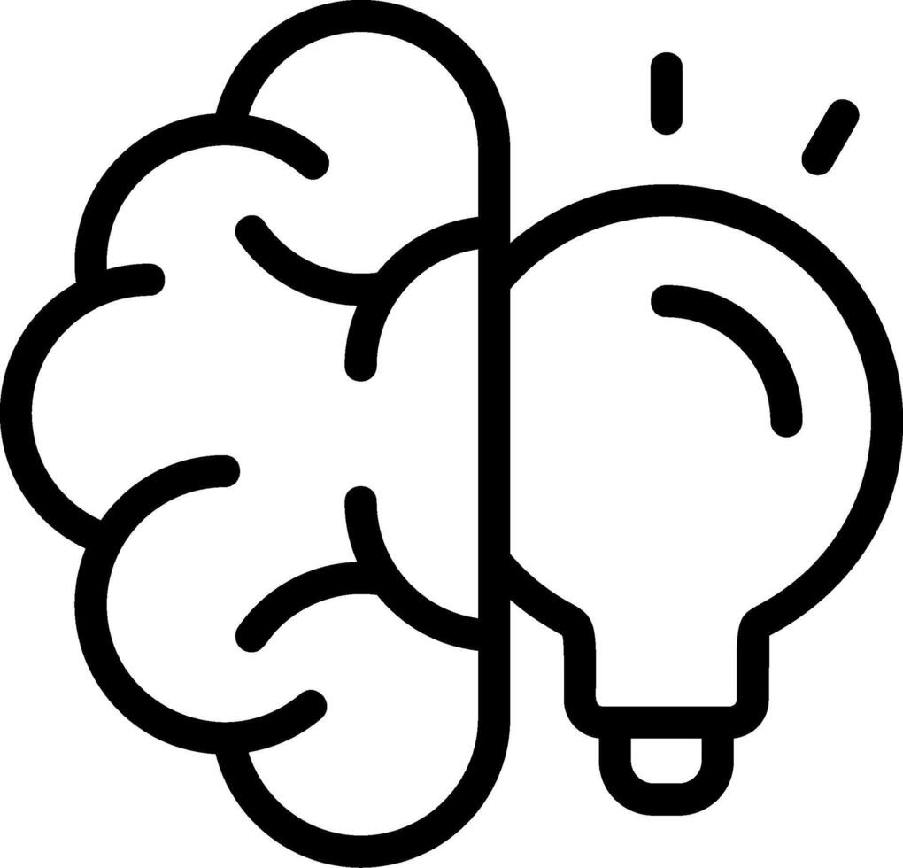 Brainstorming Outline Icon vector