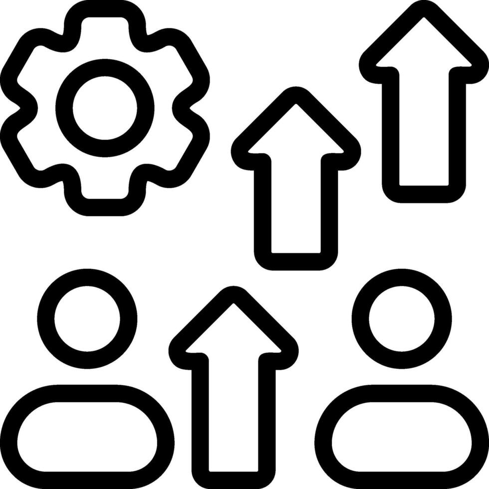 Cooperative Growth Outline Icon vector