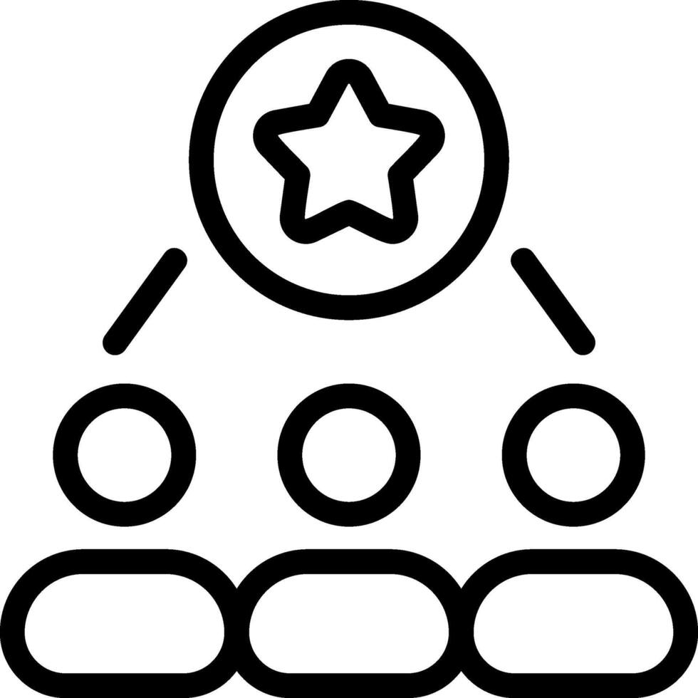 Shared Goals Outline Icon vector