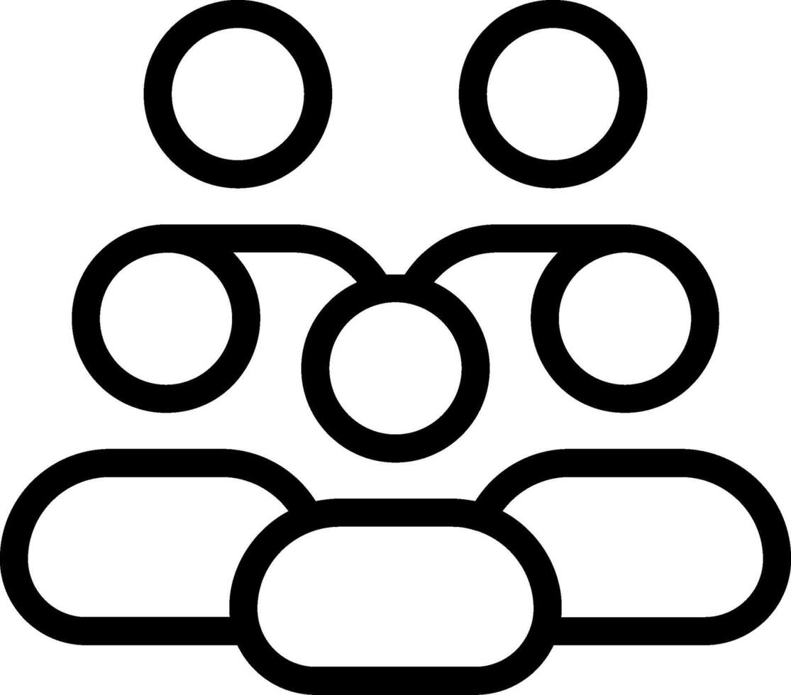 Workforce Unity Outline Icon vector