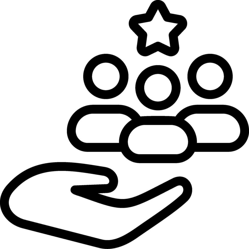 Mentoring Team Outline Icon vector