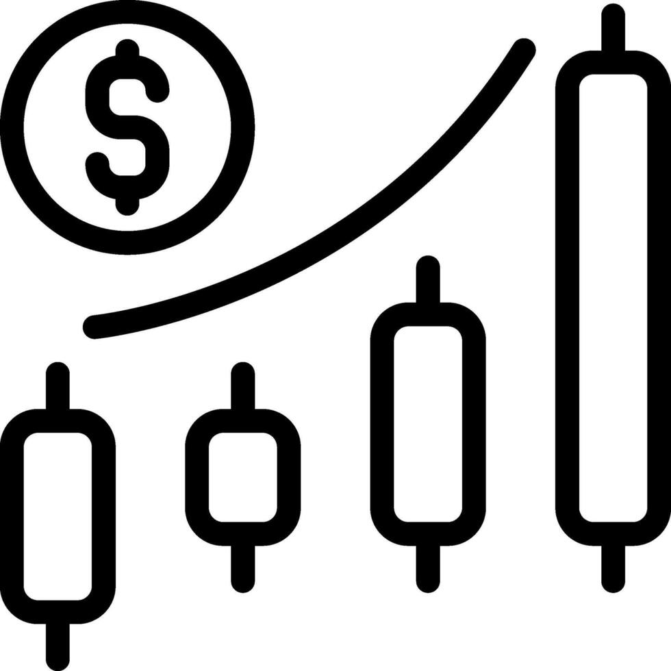 Stock Market Outline Icon vector