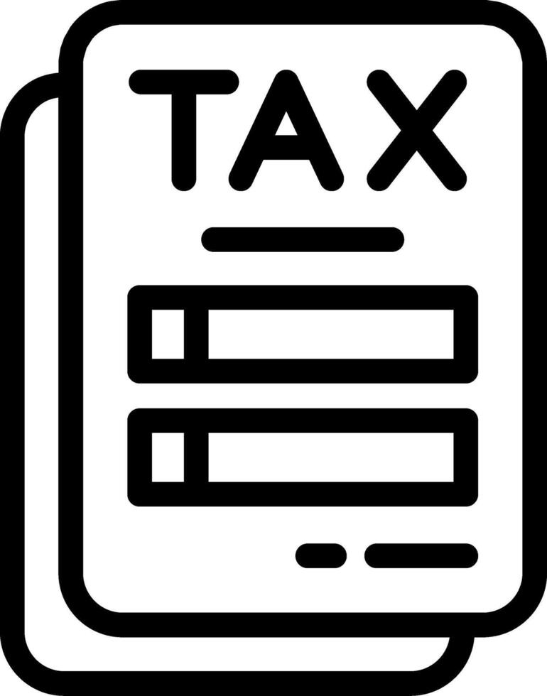 Tax Invoice Outline Icon vector