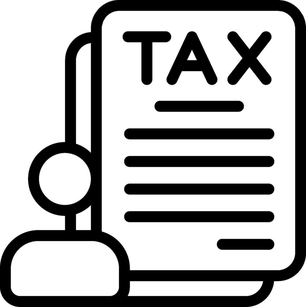Tax Consultation Outline Icon vector