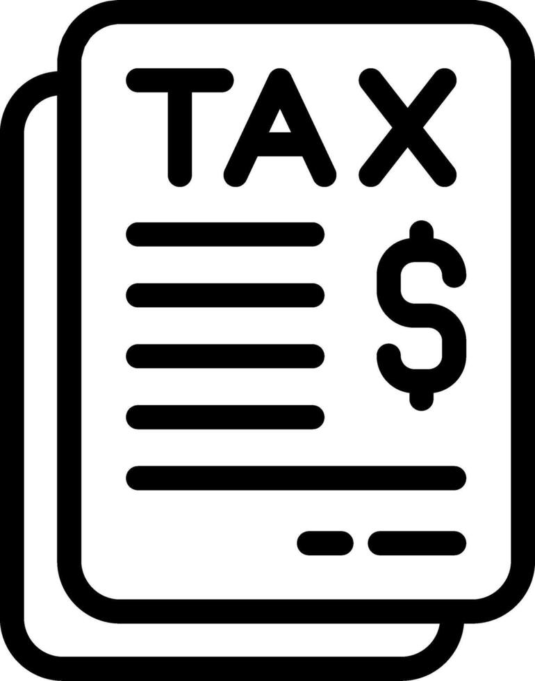 Tax Report Outline Icon vector